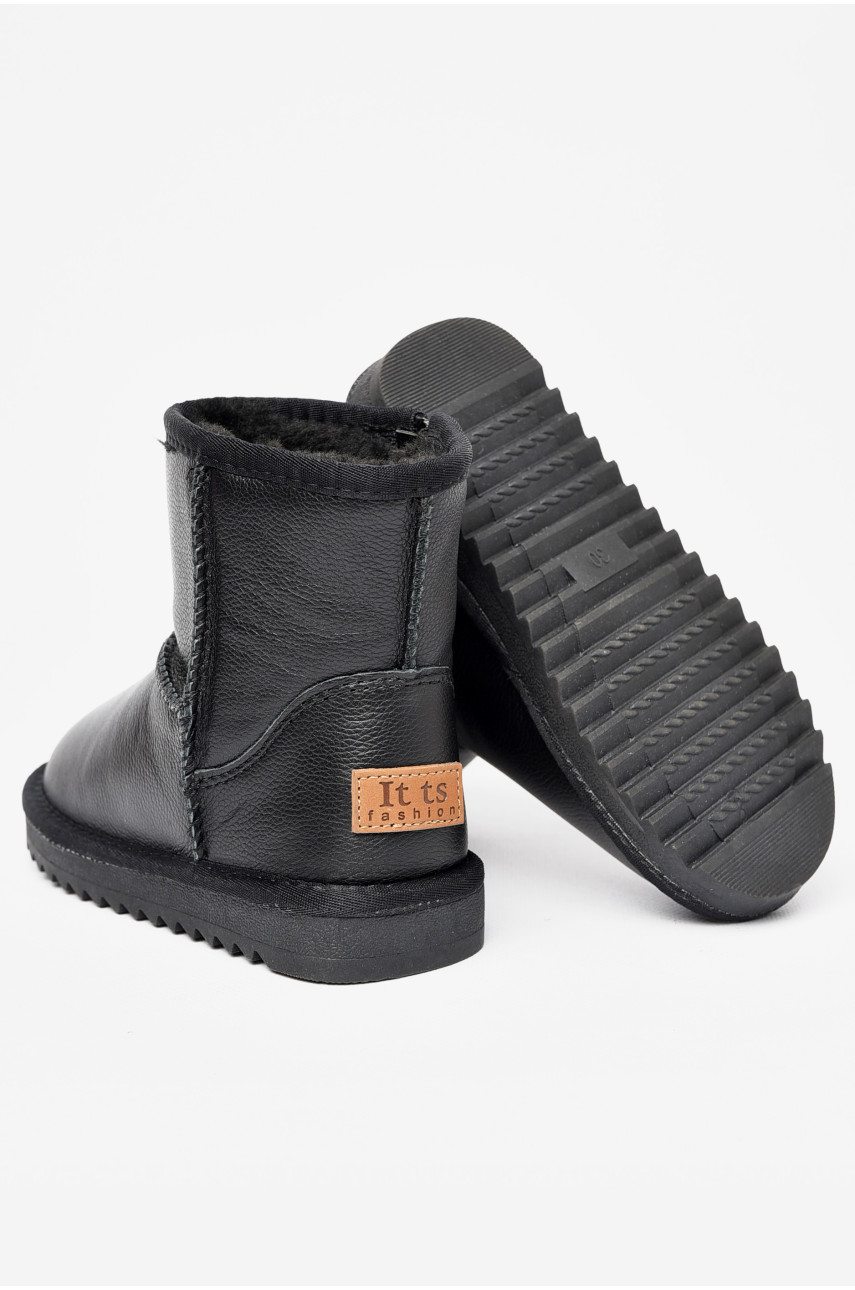 Угги детские черного цвета на молнии 7002 197761