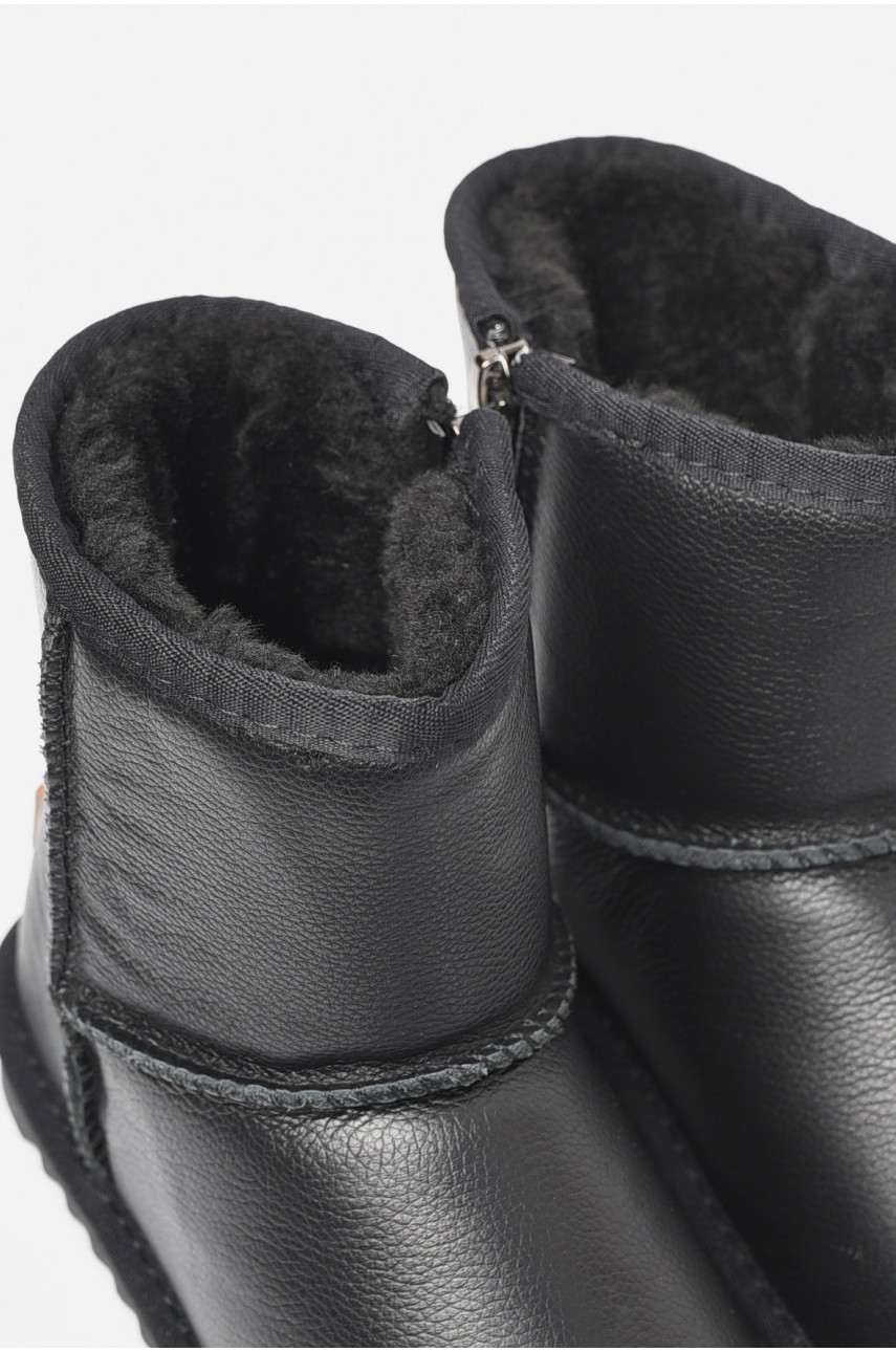Угги детские черного цвета на молнии 7002 197761