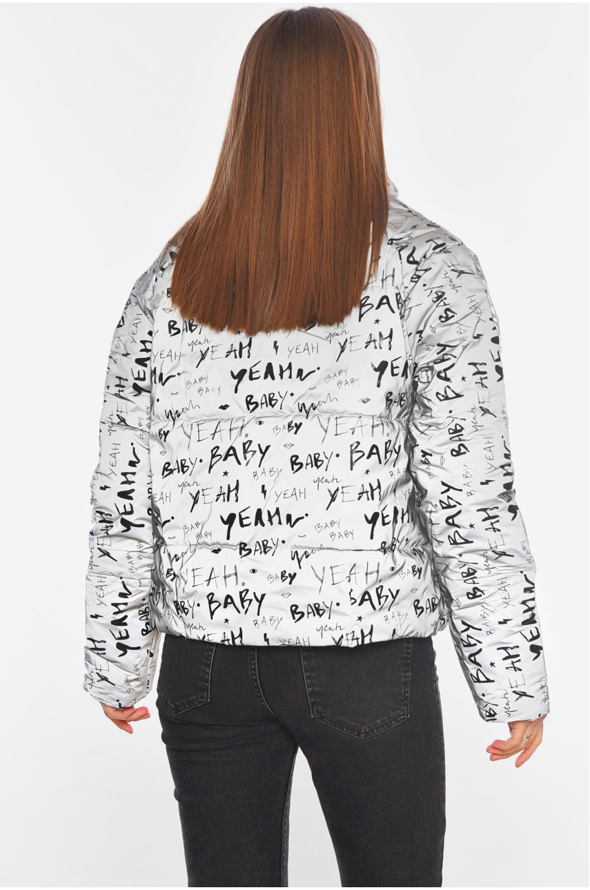 Куртка женская демисезонная серого цвета 285 197769 Куртка женская демисезонная серого цвета 285 197769