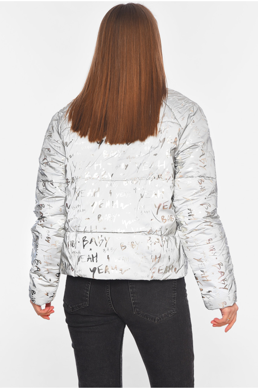 Куртка жіноча демісезонна сірого кольору 285 197770