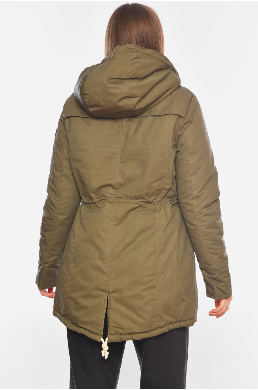 Куртка жіноча демісезонна кольору хакі 208 197771
