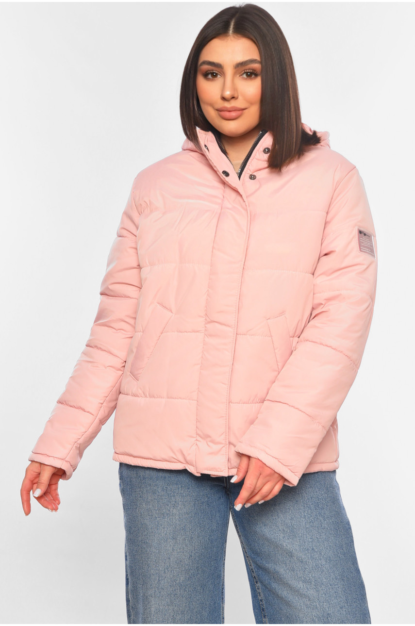 Куртка жіноча демісезонна світло-рожевого кольору 267 197773