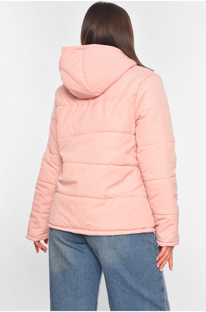 Куртка жіноча демісезонна світло-рожевого кольору 267 197773