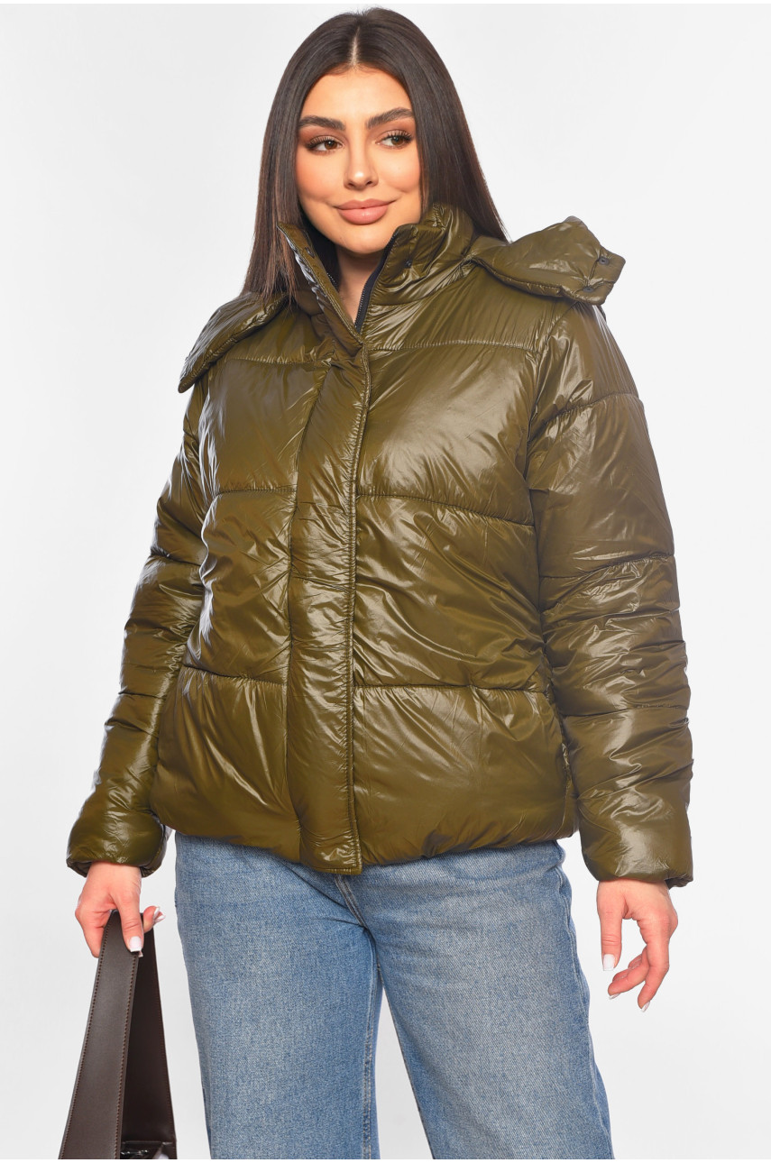 Куртка жіноча демісезонна кольору хакі 273 197781 Куртка жіноча демісезонна кольору хакі 273 197781