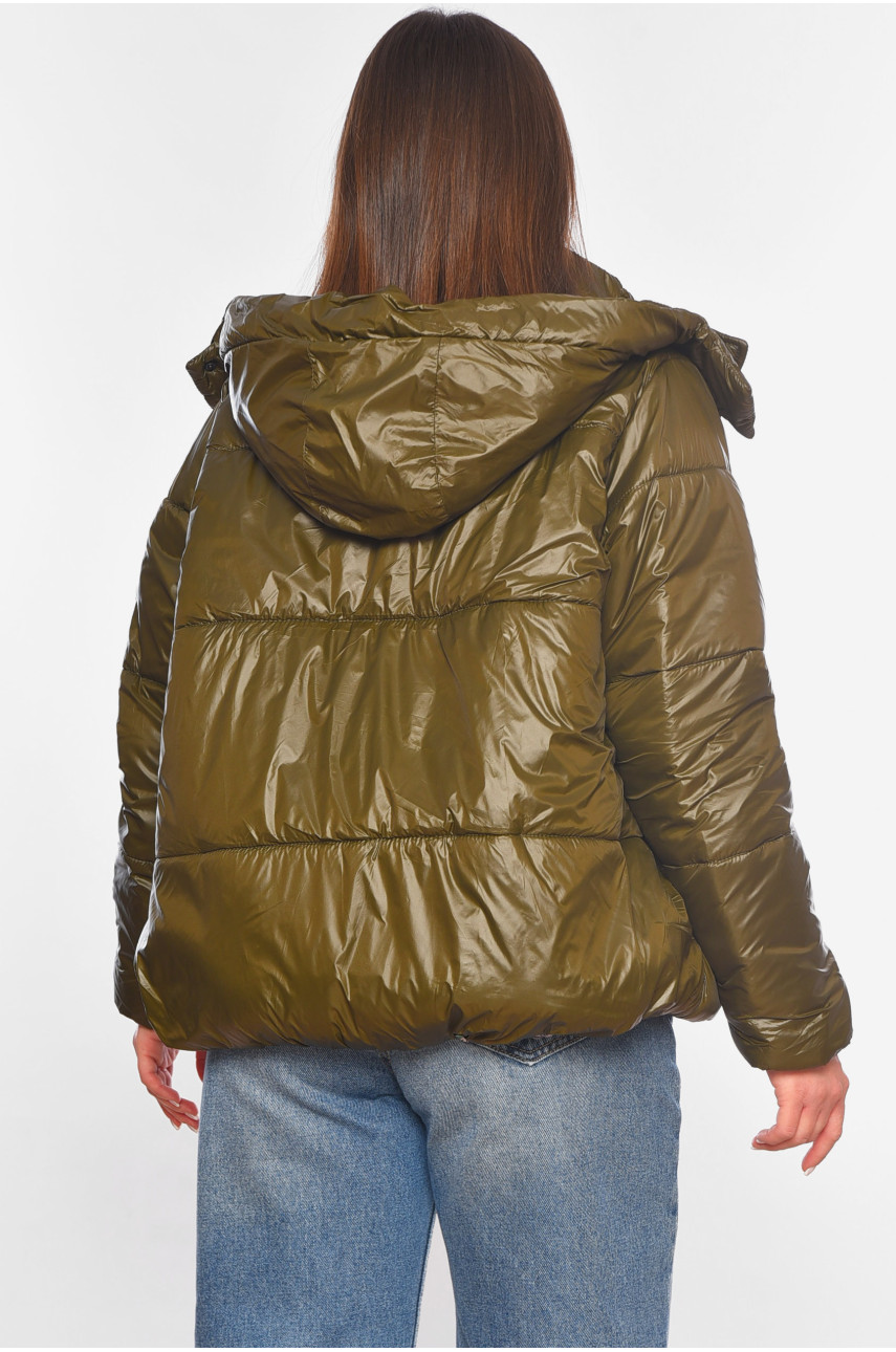 Куртка жіноча демісезонна кольору хакі 273 197781 Куртка жіноча демісезонна кольору хакі 273 197781