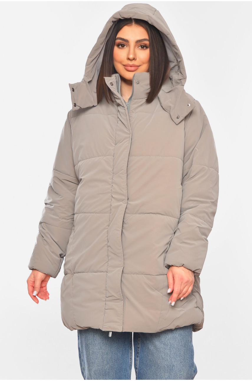 Куртка жіноча демісезонна сірого кольору 273 197783 Куртка жіноча демісезонна сірого кольору 273 197783