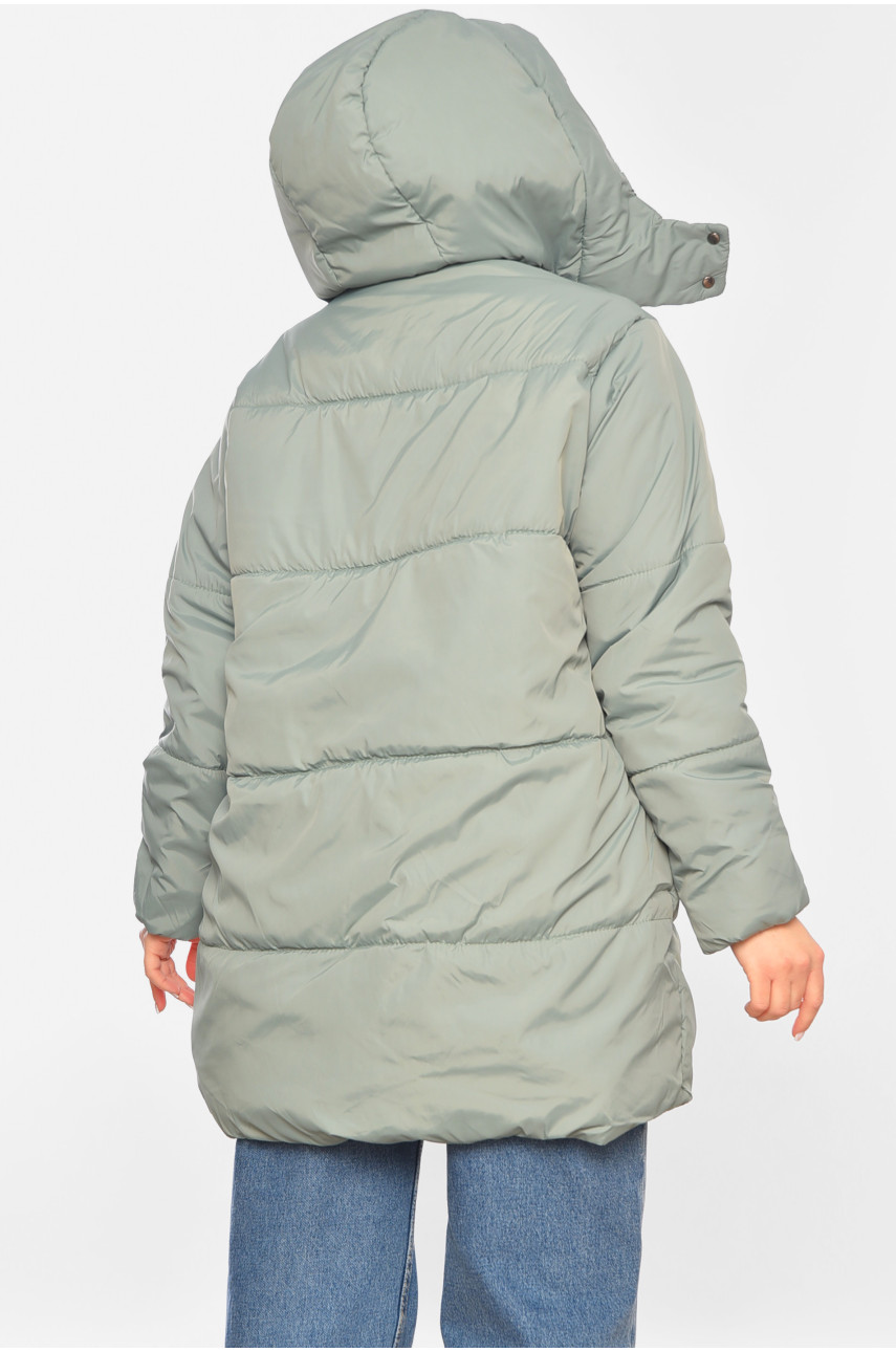 Куртка жіноча демісезонна м'ятного кольору 273-1 197784 Куртка жіноча демісезонна м'ятного кольору 273-1 197784