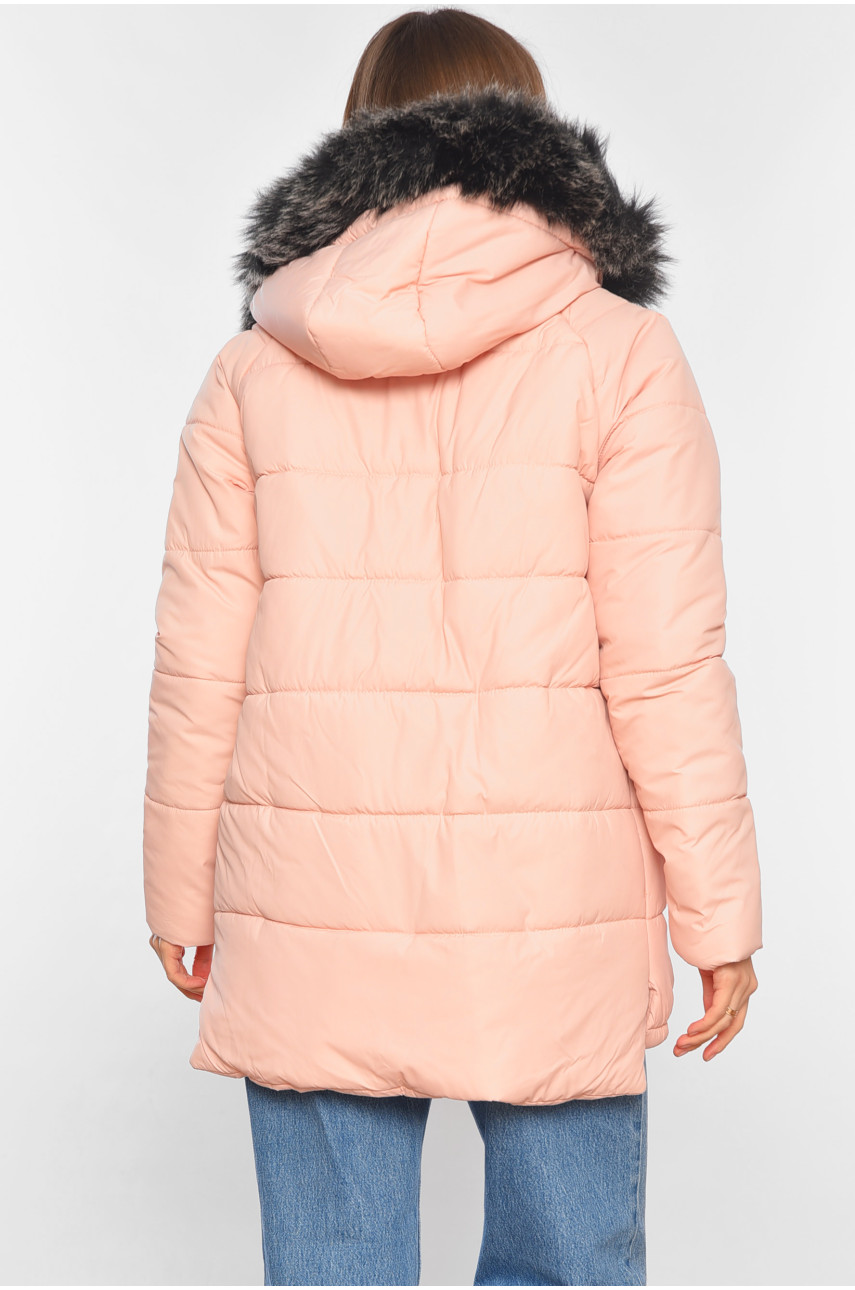 Куртка жіноча демісезонна світло-рожевого кольору 362 197787 Куртка жіноча демісезонна світло-рожевого кольору 362 197787