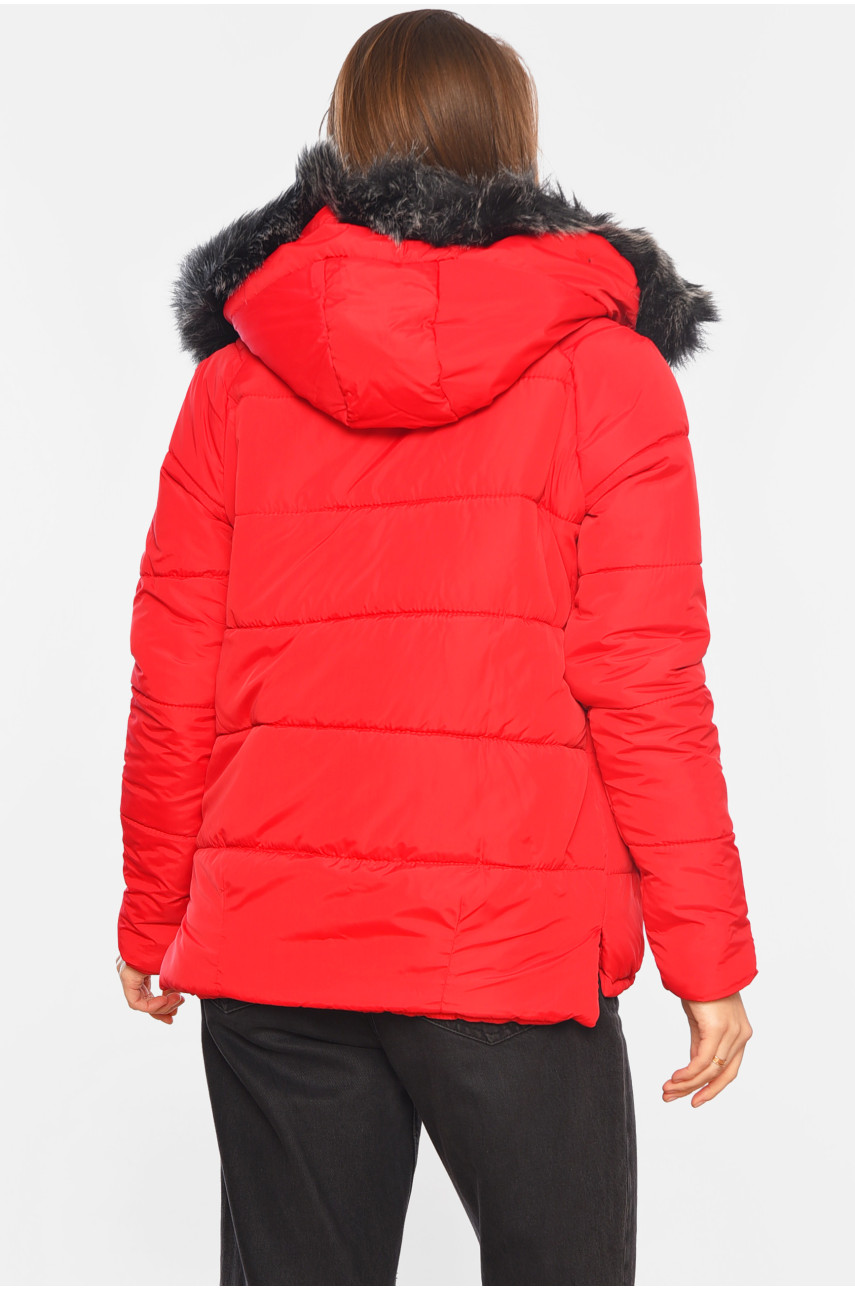 Куртка жіноча демісезонна червоного кольору 262-2 197790