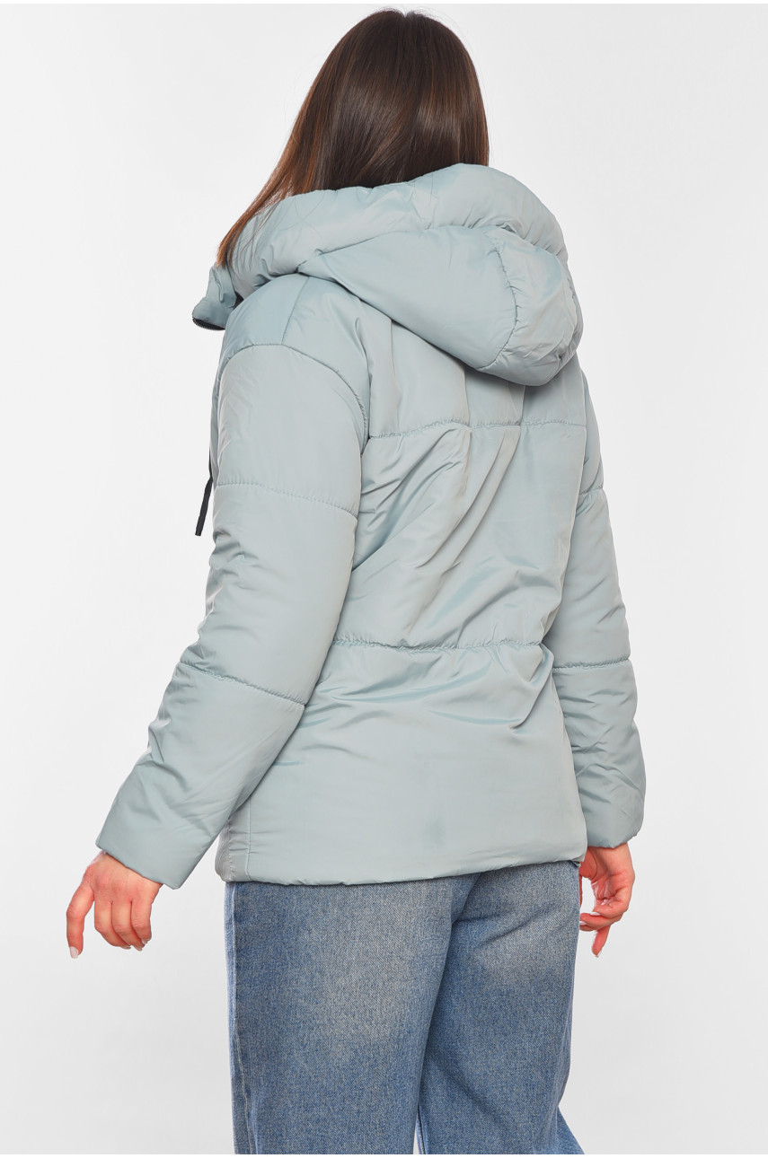 Куртка жіноча демісезонна м'ятного кольору 207-1 197807 Куртка жіноча демісезонна м'ятного кольору 207-1 197807