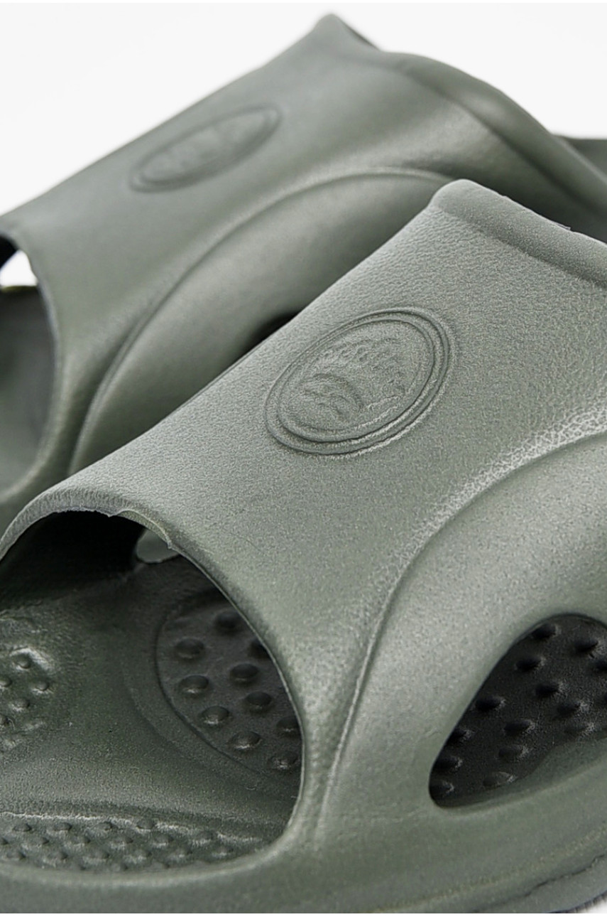 Шлепки подростковые пена темно-зеленого цвета ПП-29 197813