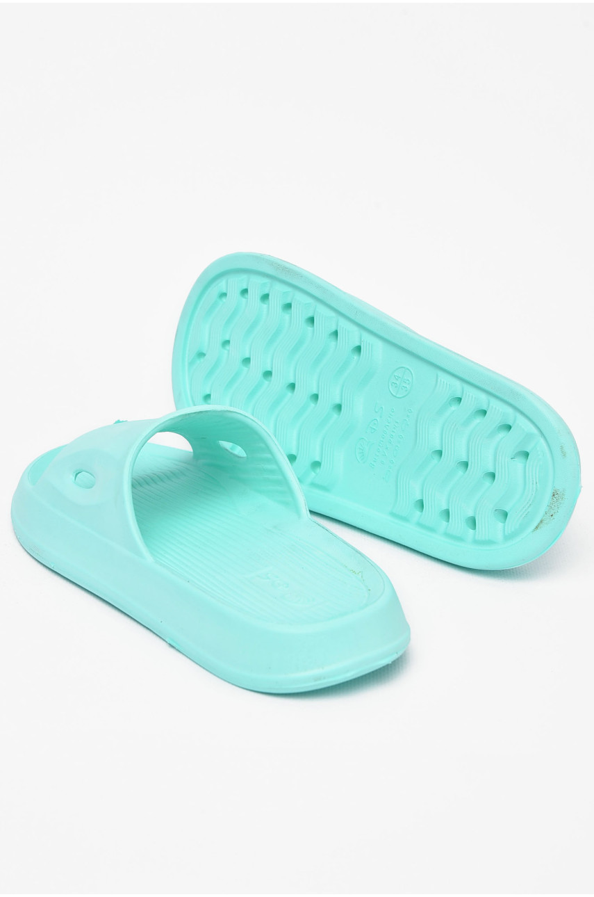 Шлепки детские для девочки пена мятного цвета ППЖ-06 197854