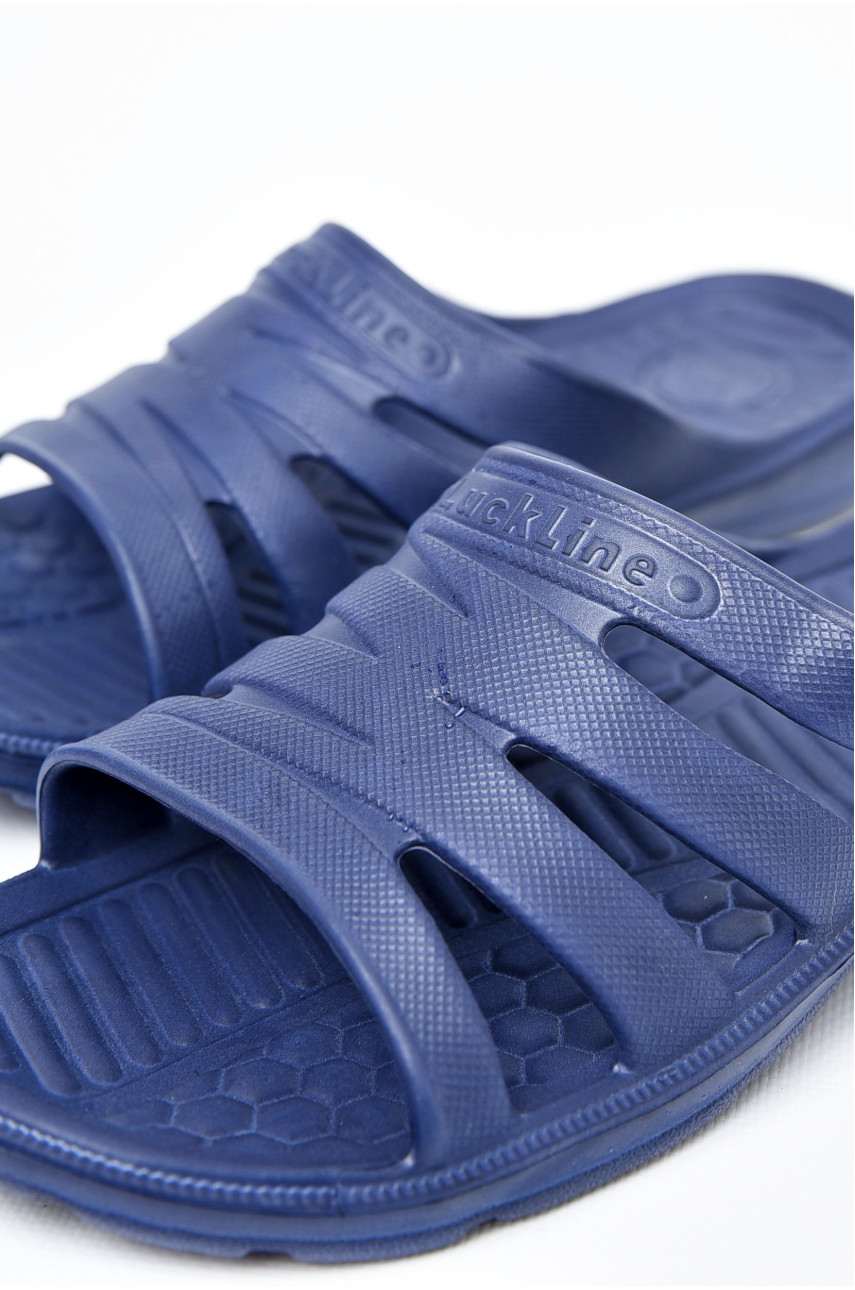 Шлепки подростковые пена темно-синего цвета 309В 197880