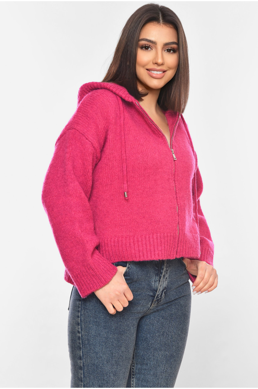 Кофта женская на молнии малинового цвета 197889 Кофта женская на молнии малинового цвета 197889