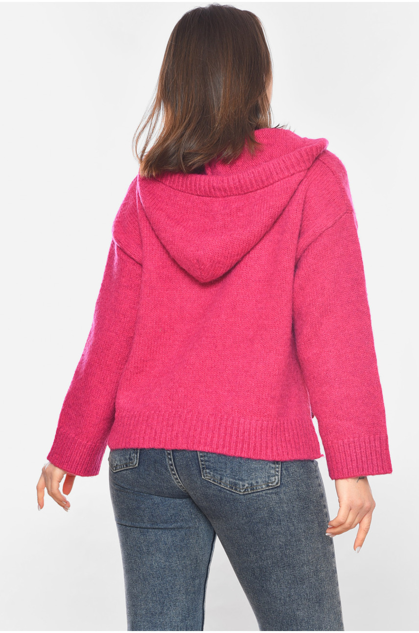 Кофта женская на молнии малинового цвета 197889 Кофта женская на молнии малинового цвета 197889