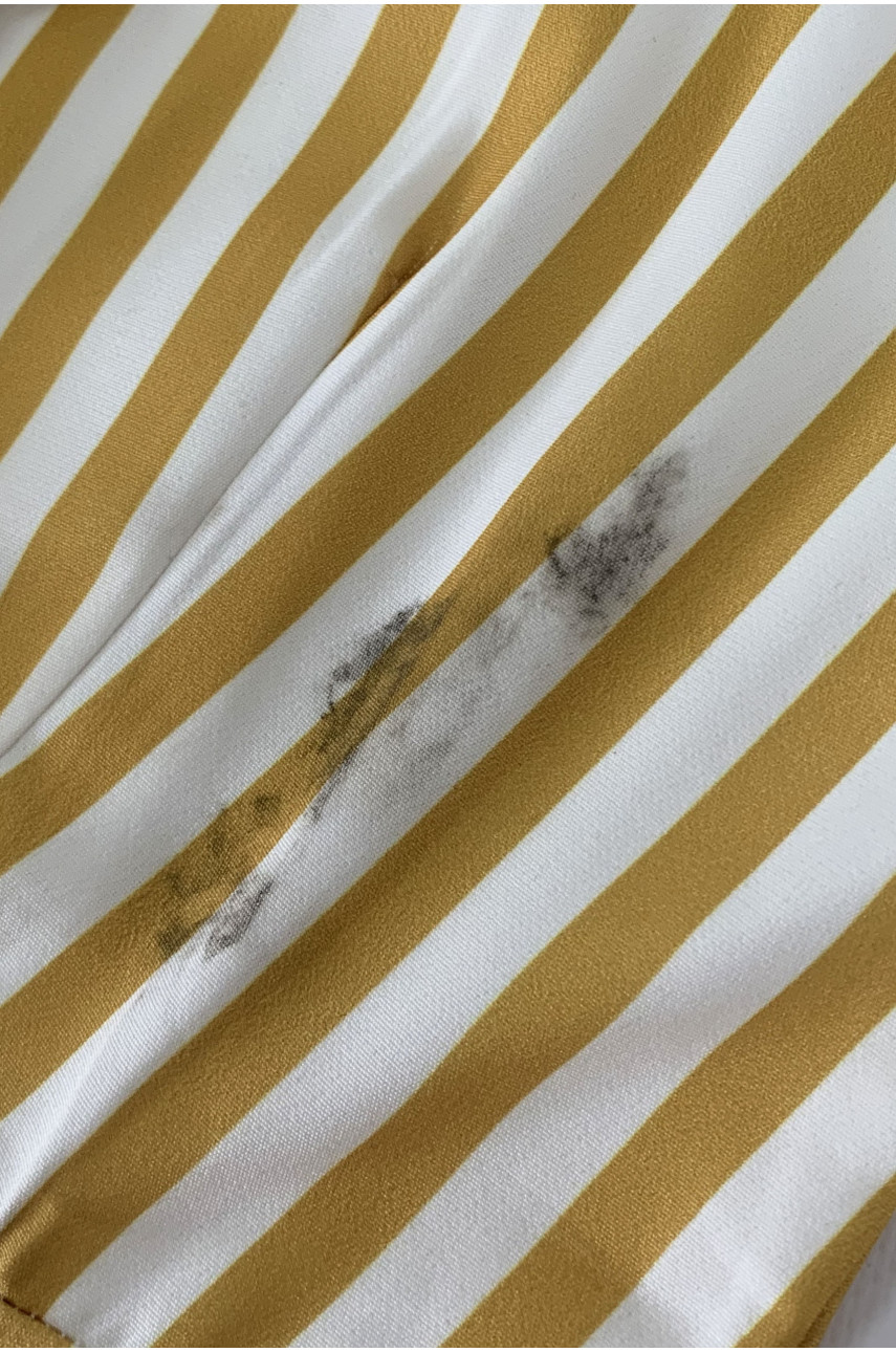 Комбинезон женский в полоску горчичного цвета Уценка 1919 197898