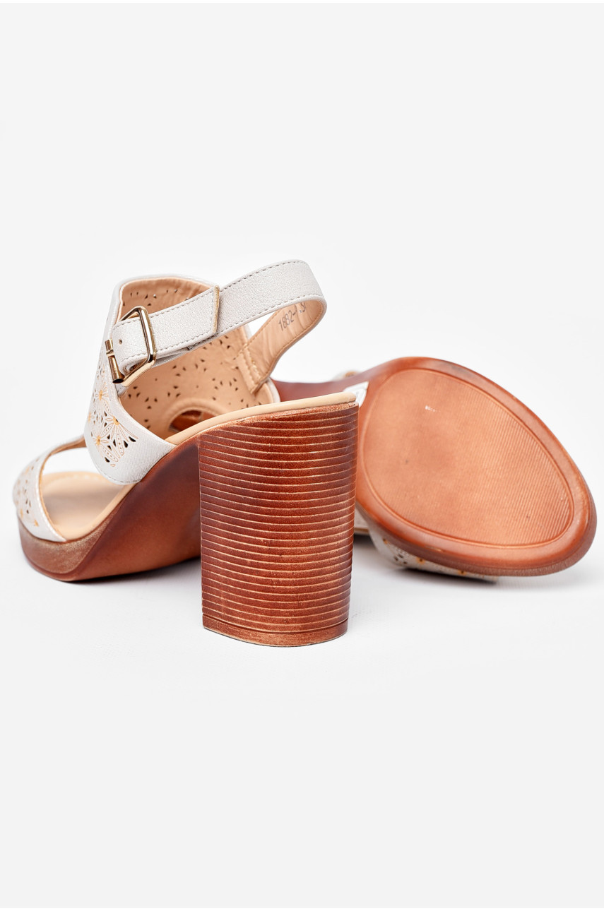 Босоножки женские бежевого цвета 1882-9 197908 Босоножки женские бежевого цвета 1882-9 197908