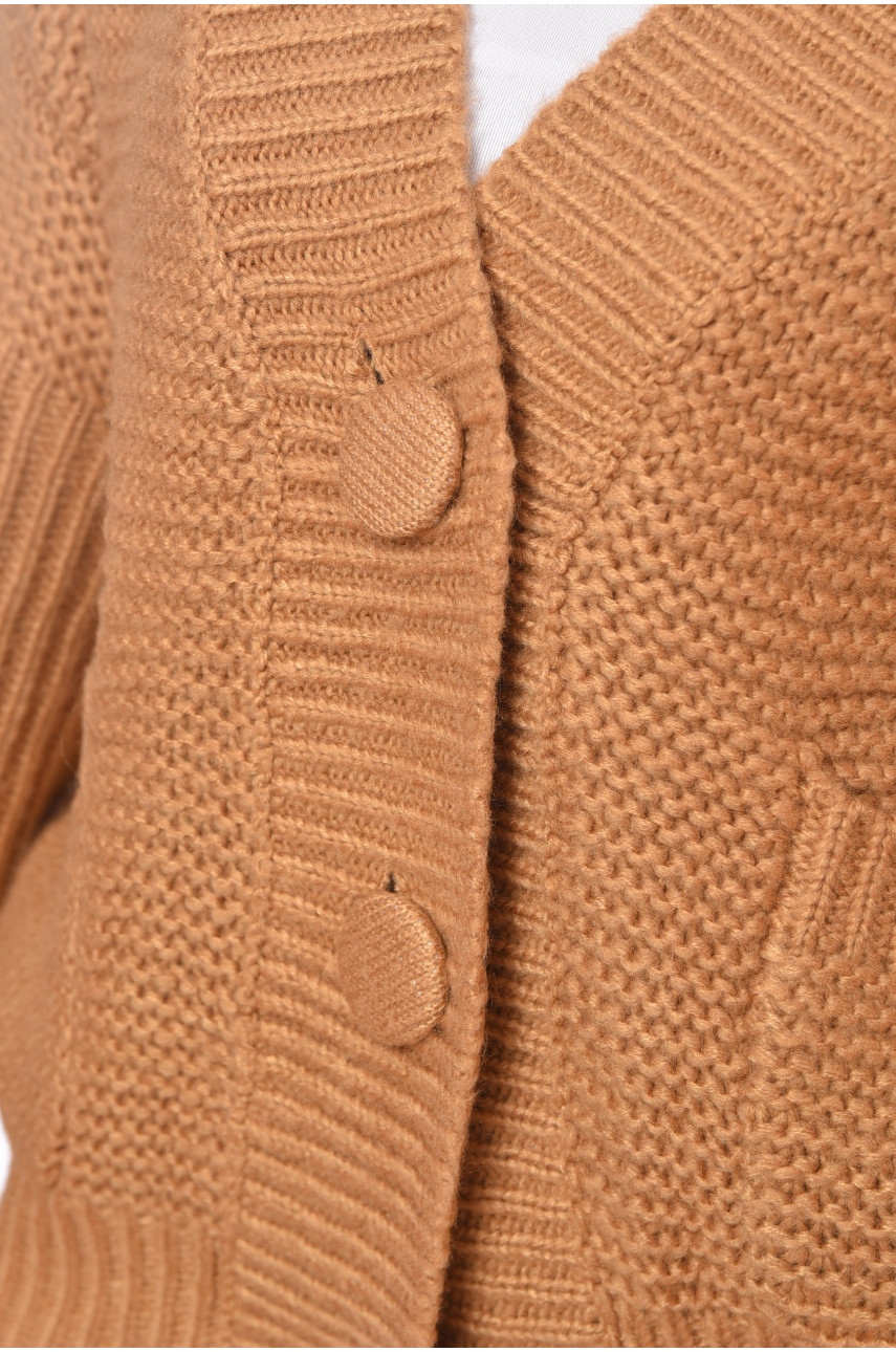 Кофта жіноча напівбатальна на гудзиках бежевого кольору 197992 Кофта жіноча напівбатальна на гудзиках бежевого кольору 197992