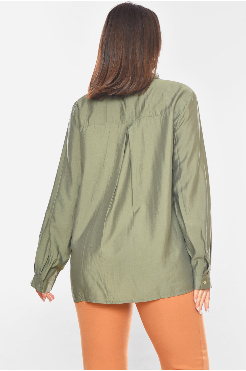 Рубашка женская цвета хаки 198006 Рубашка женская цвета хаки 198006