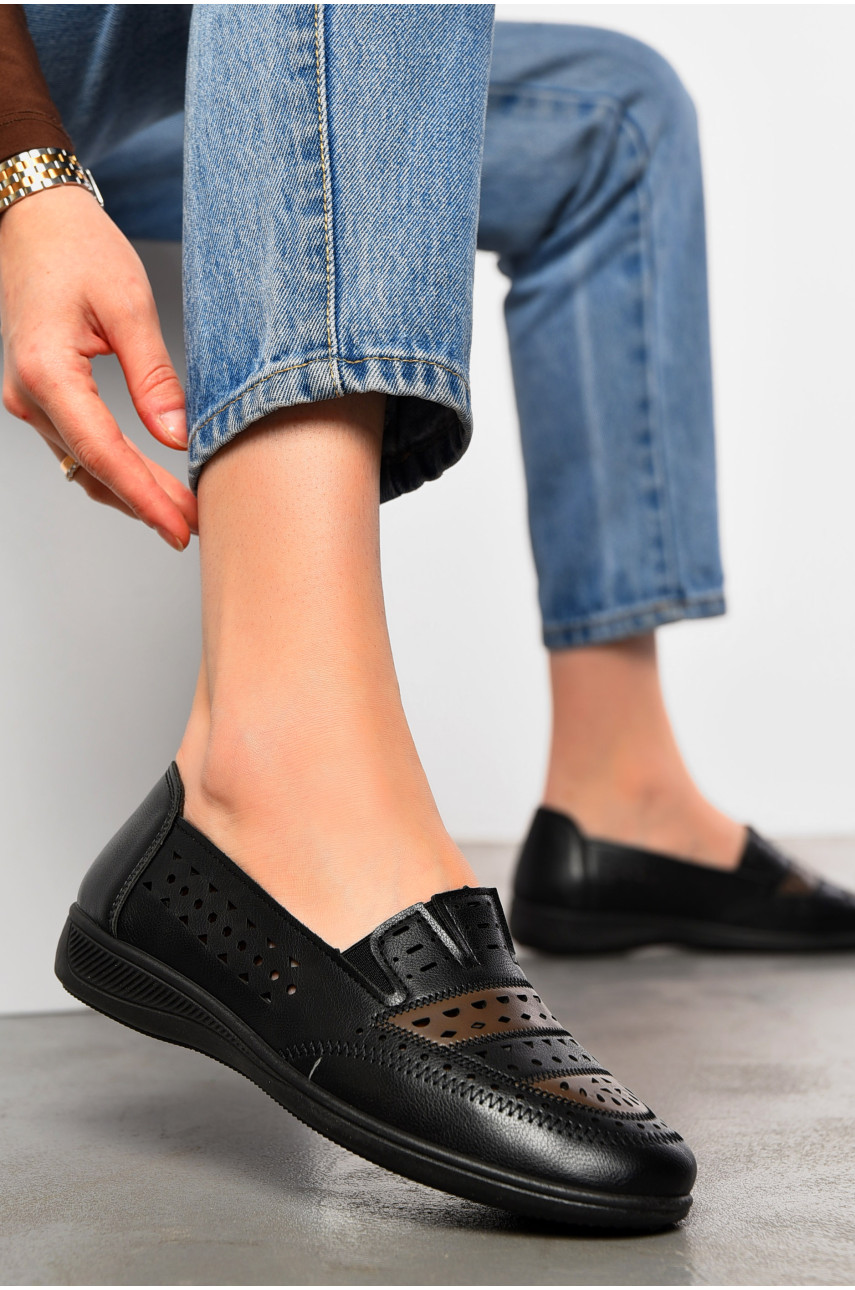 Туфлі жіночі чорного кольору 601-2 198022 Туфлі жіночі чорного кольору 601-2 198022