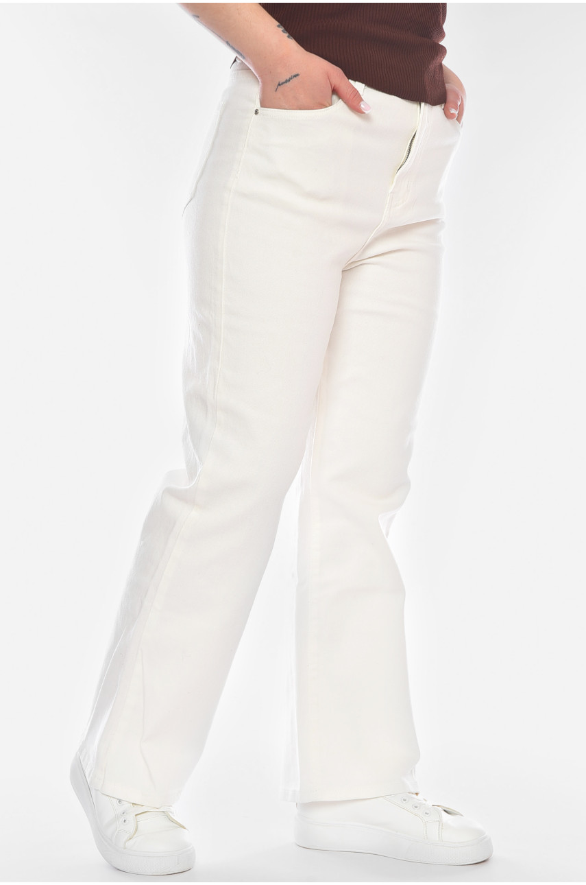 Джинси жіночі білого кольору 198037 Джинси жіночі білого кольору 198037