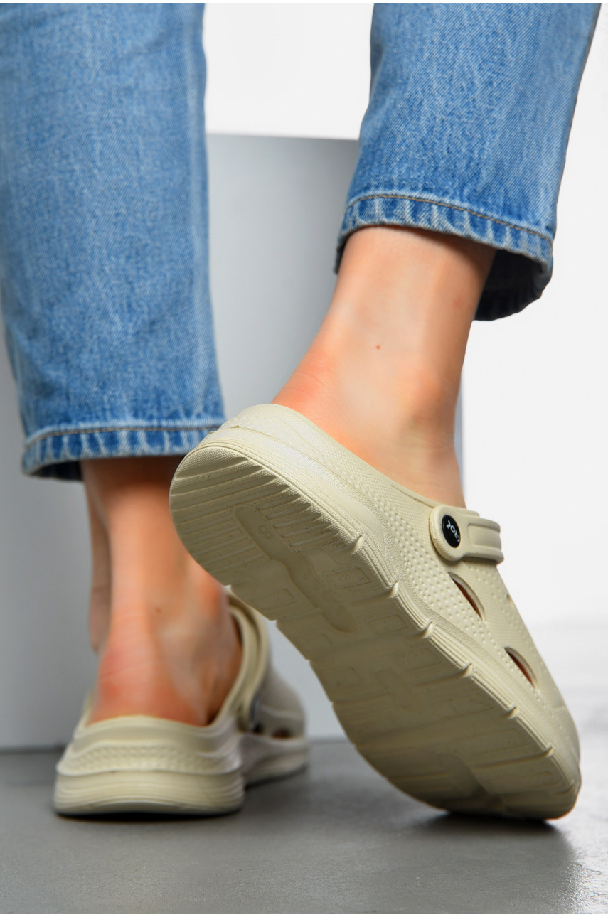 Крокси жіночі бежевого кольору с102 198089