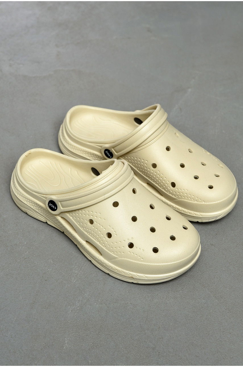 Крокси жіночі бежевого кольору с102 198089