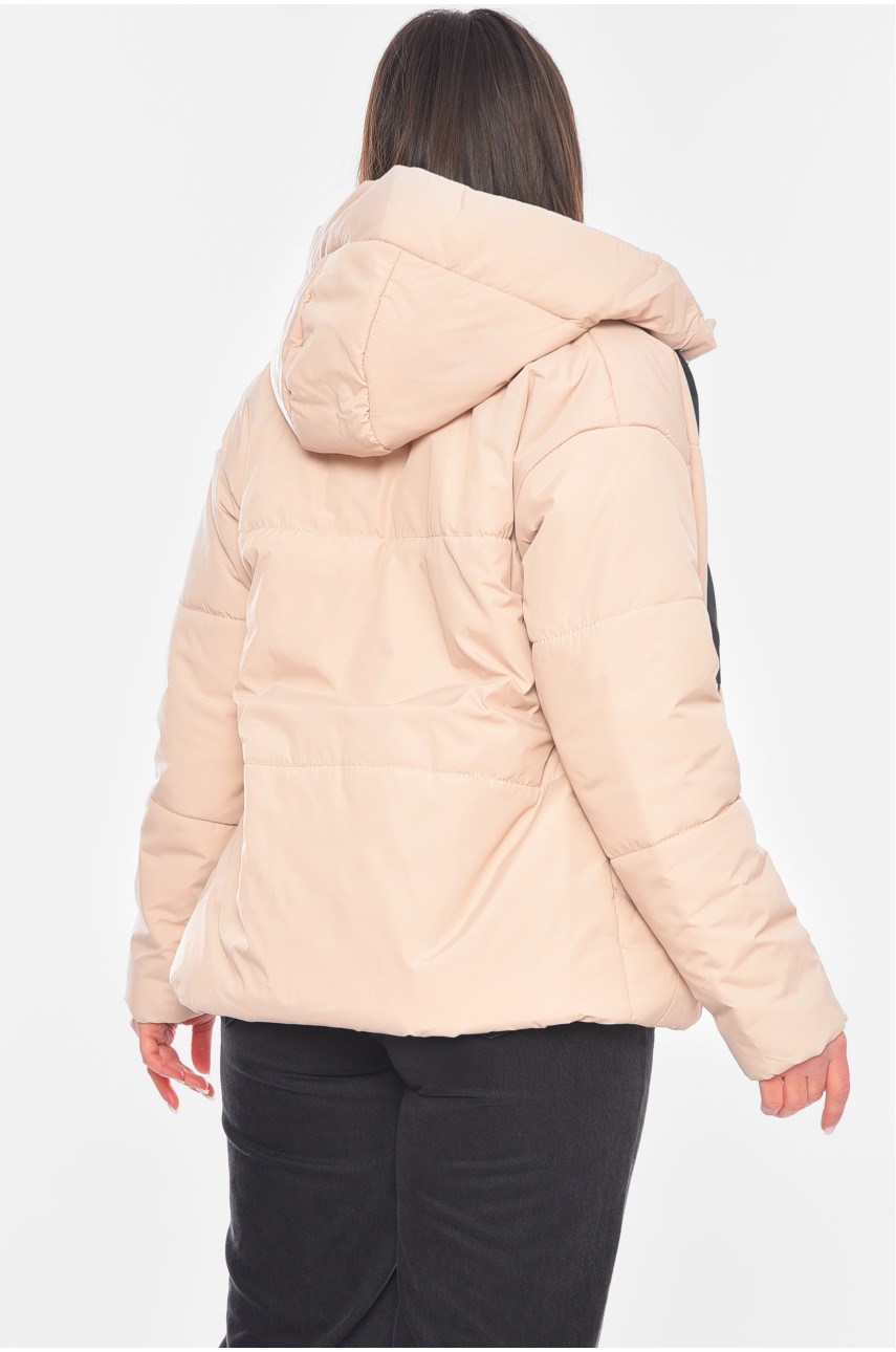 Куртка жіноча демісезонна бежевого кольору 207-1 198091