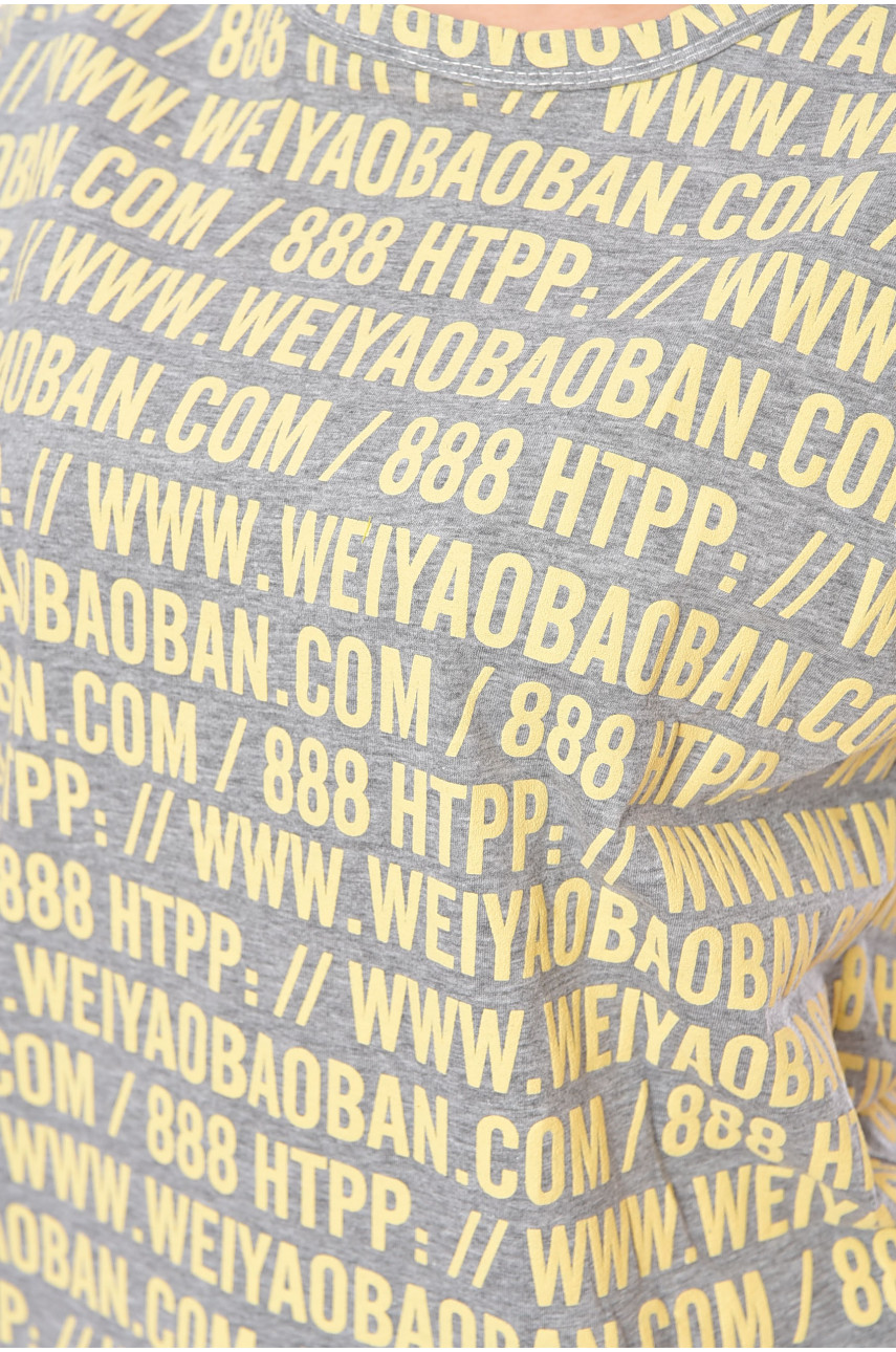 Футболка жіноча з принтом сірого кольору 1243 198129