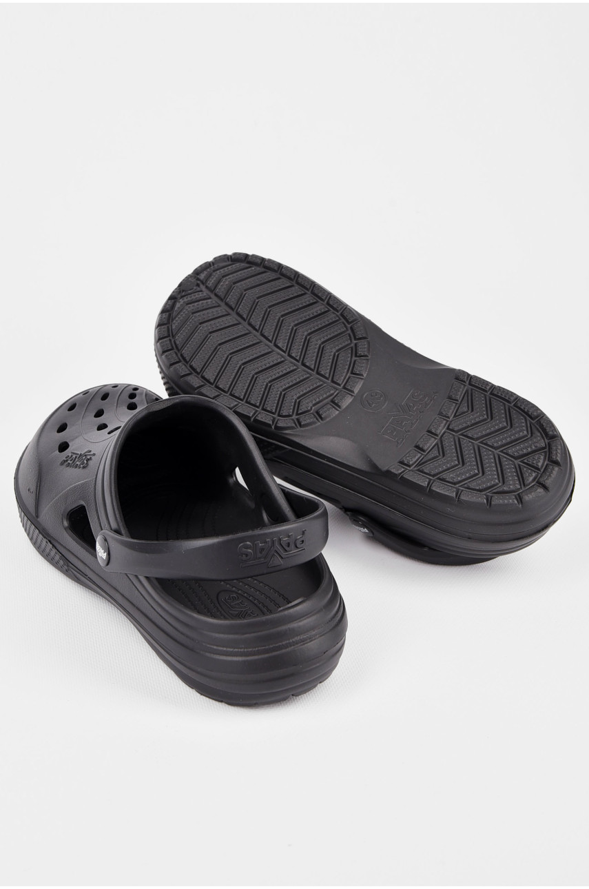 Кроксы мужские черного цвета 198158 Кроксы мужские черного цвета 198158