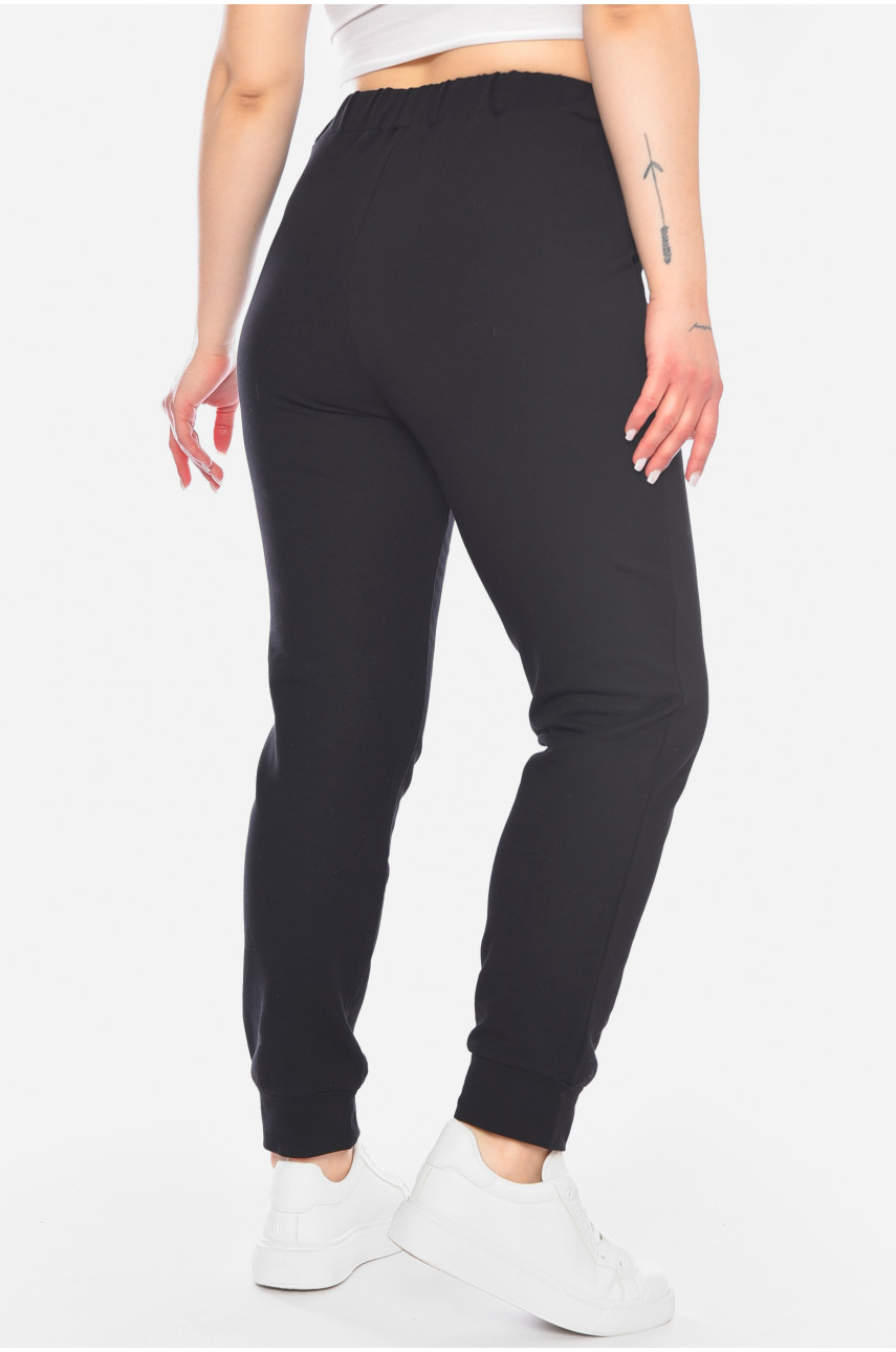 Спортивні штани жіночі чорного кольору 198167