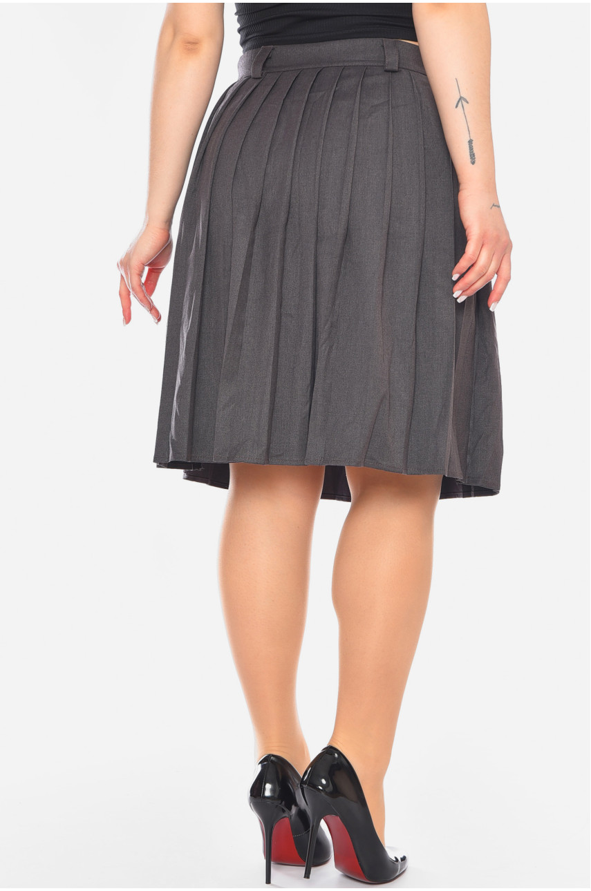 Юбка женская однотонная серого цвета 198185