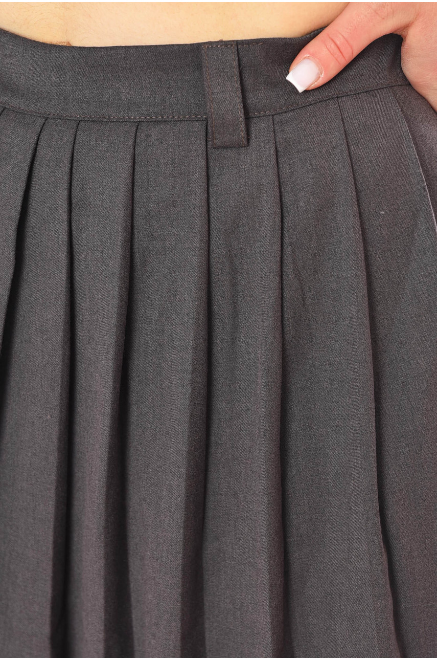 Юбка женская однотонная серого цвета 198185