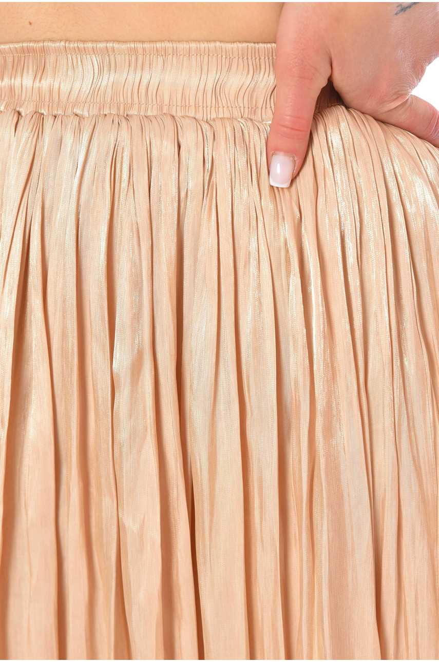 Спідниця жіноча однотонна бежевого кольору 198189 Спідниця жіноча однотонна бежевого кольору 198189