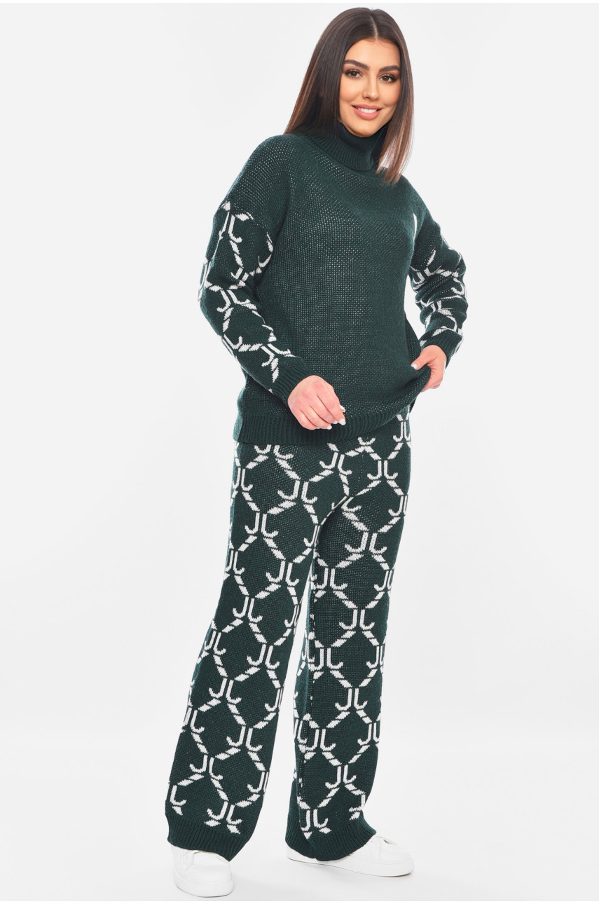 Костюм женский зеленого цвета 198194 Костюм женский зеленого цвета 198194