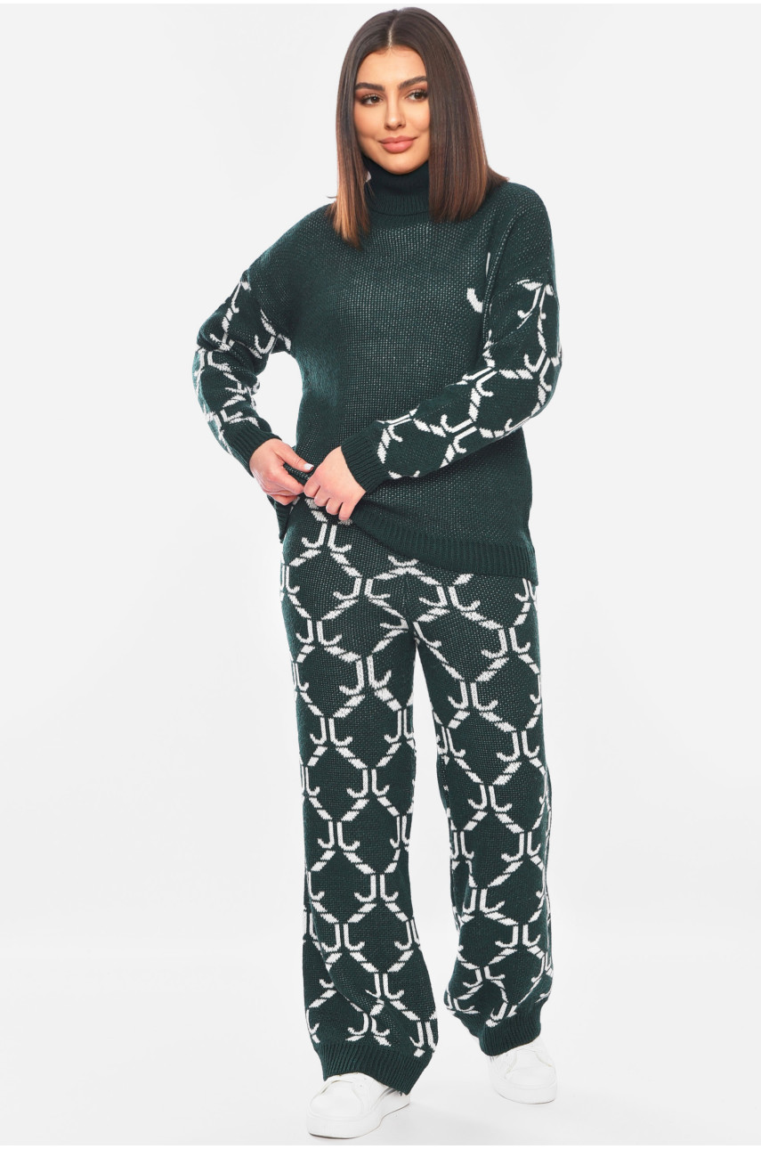 Костюм женский зеленого цвета 198194 Костюм женский зеленого цвета 198194