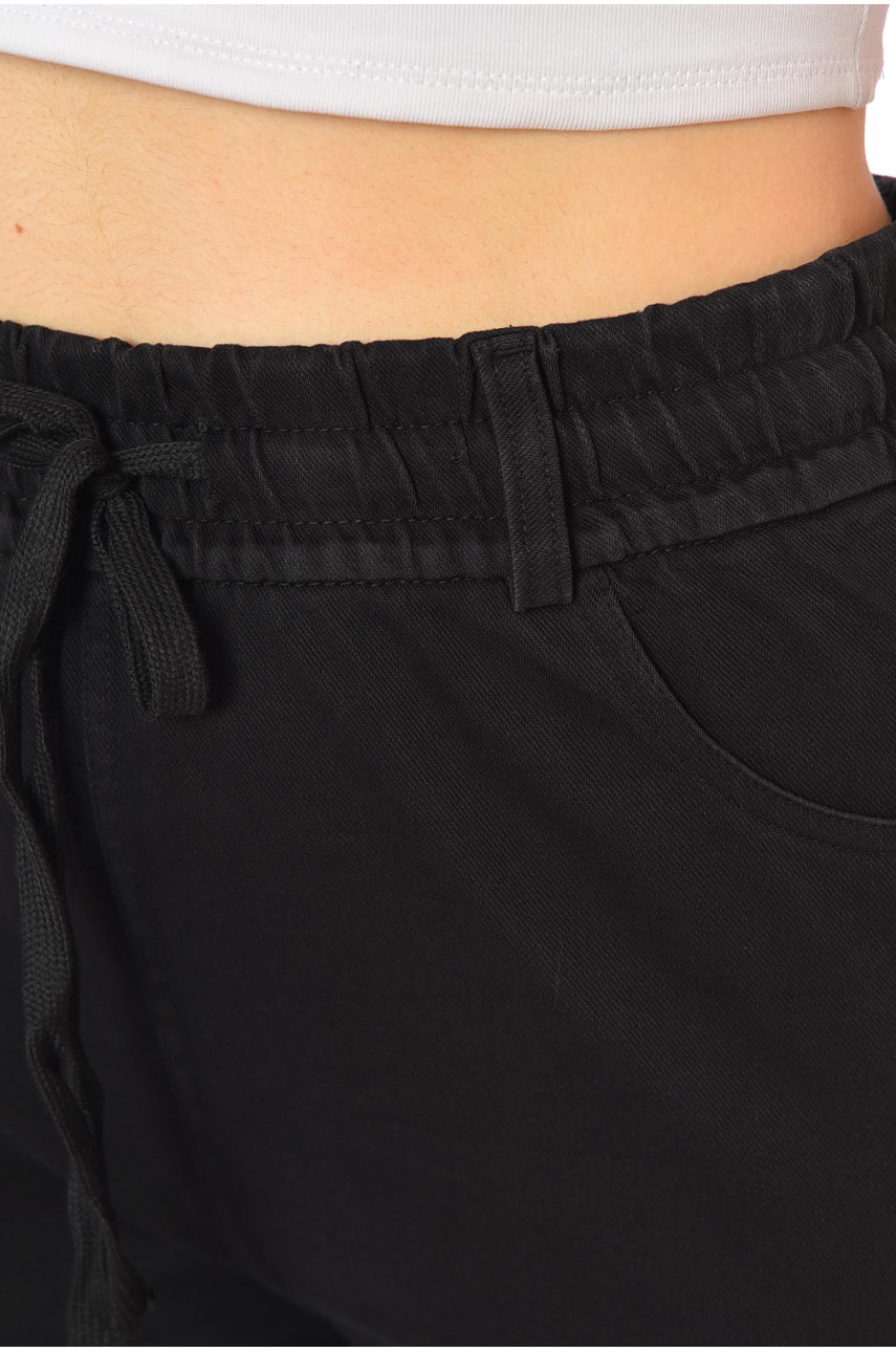 Штаны женские однотонные черного цвета 4089-5 198209