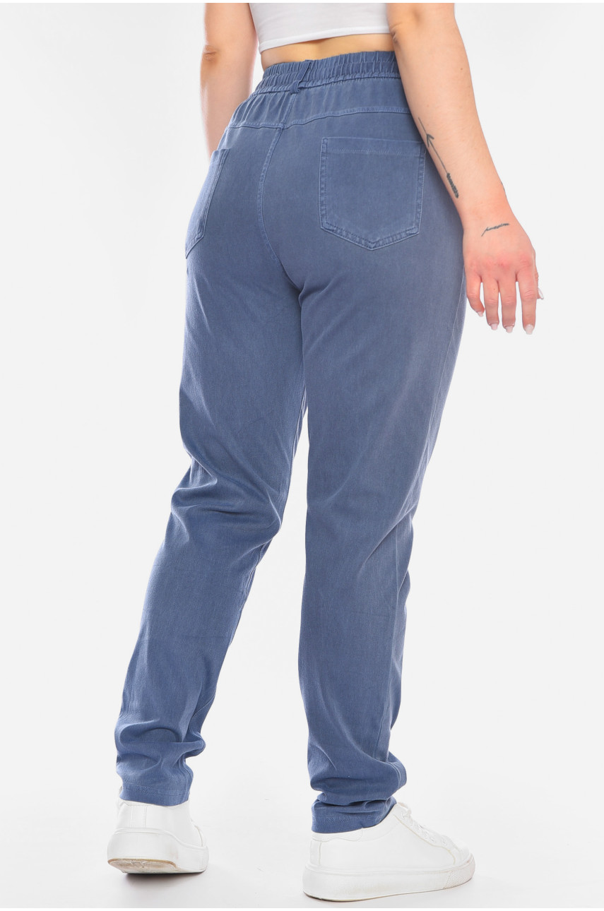 Штаны женские однотонные голубого цвета 4089-5 198210