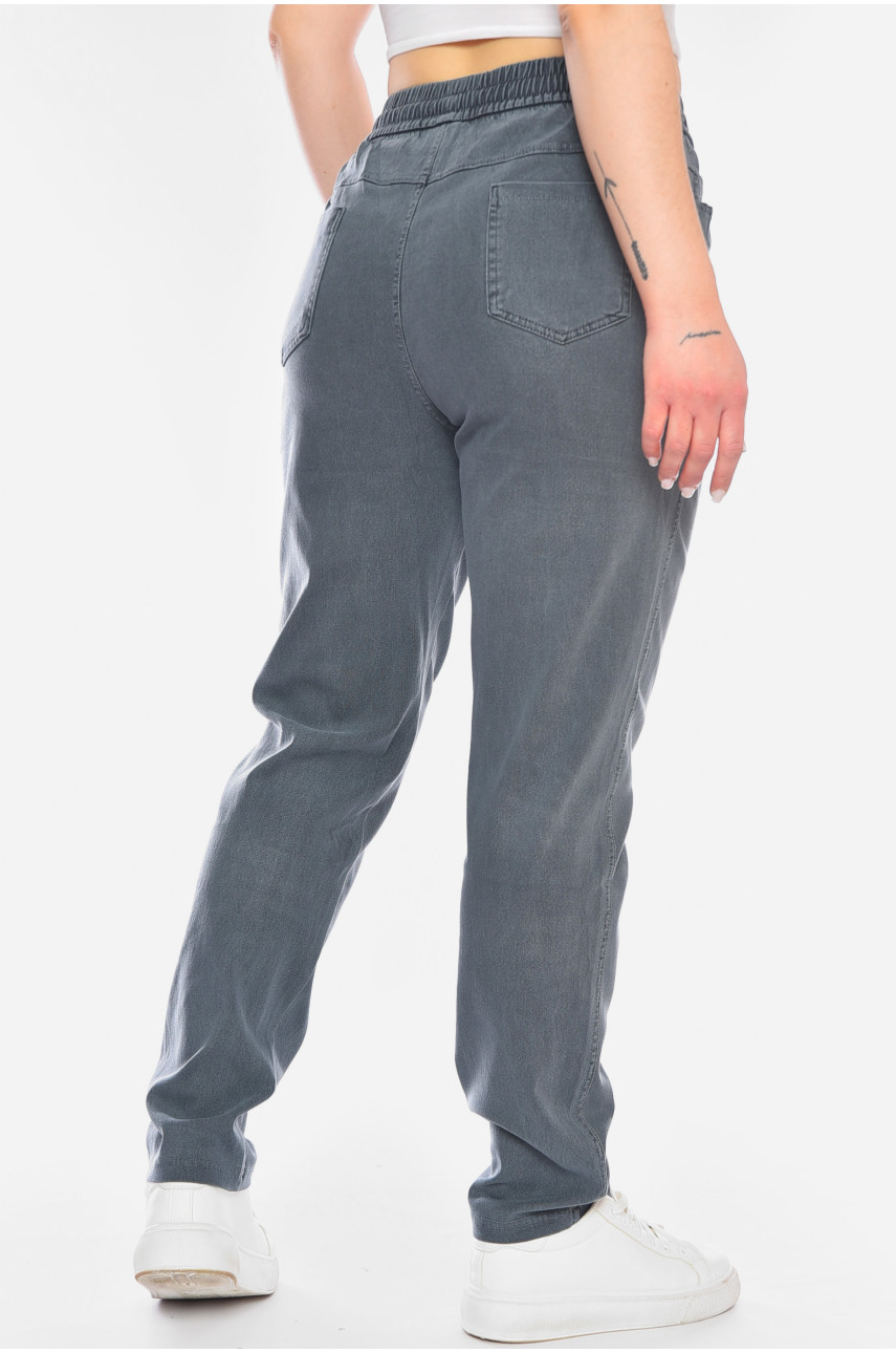 Штаны женские однотонные серого цвета 4083-3 198226