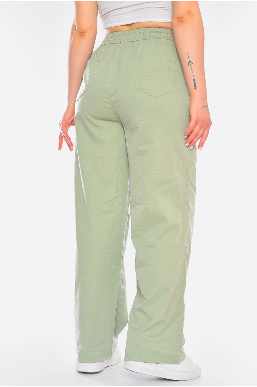 Штаны женские однотонные мятного цвета 4094-3 198234