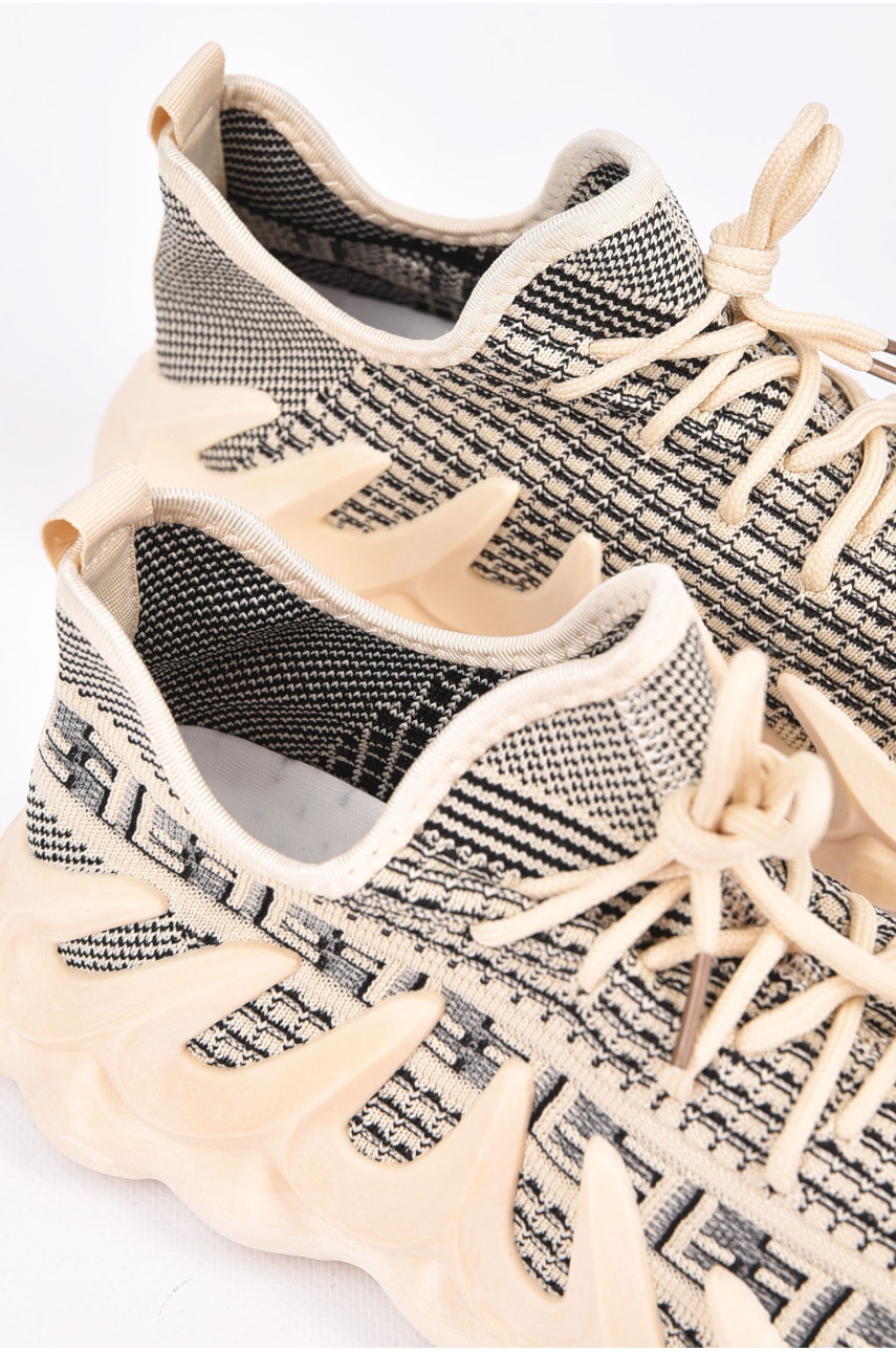 Кросівки чоловічі молочного кольору на шнурівці U340-4 198255 Кросівки чоловічі молочного кольору на шнурівці U340-4 198255