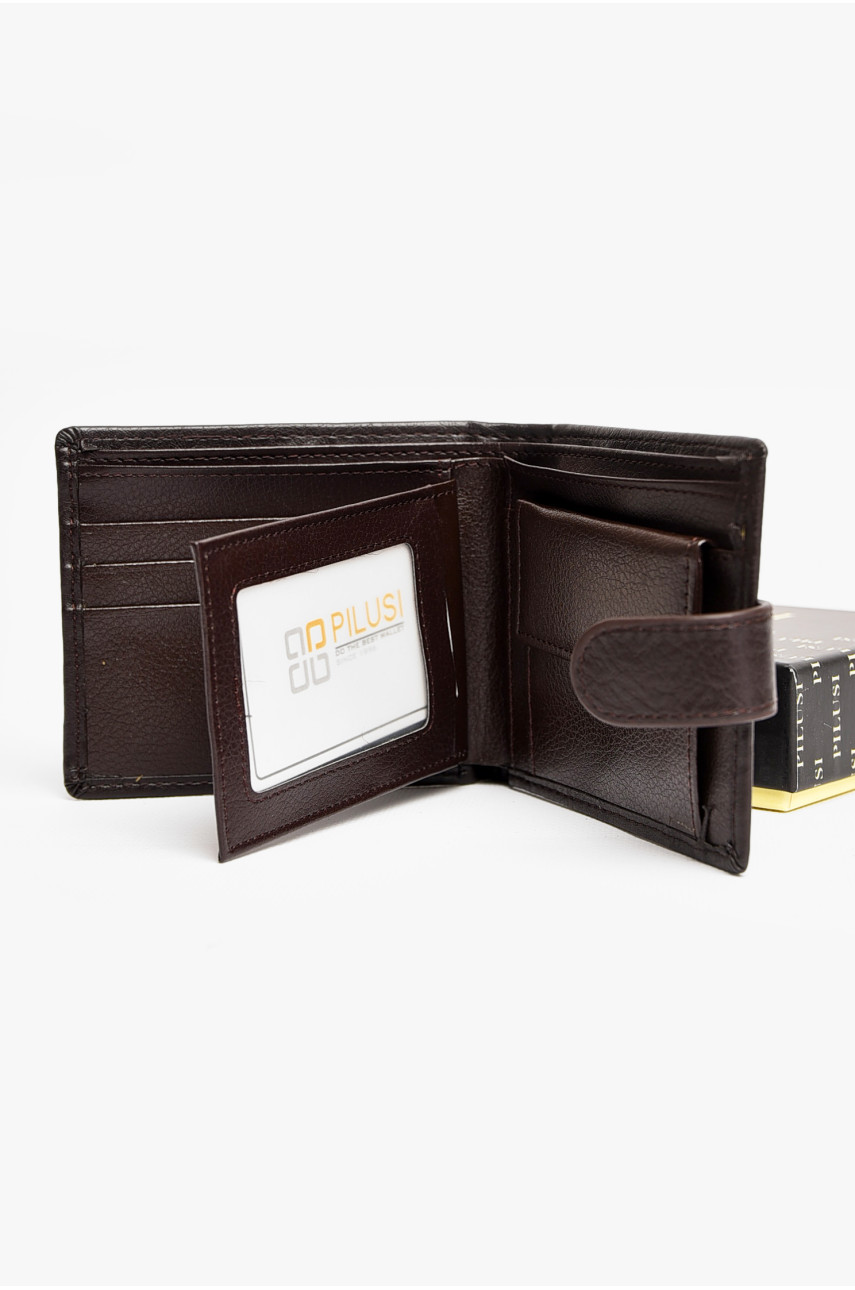 Кошелек мужской из экокожи коричневого цвета B208-1 198271