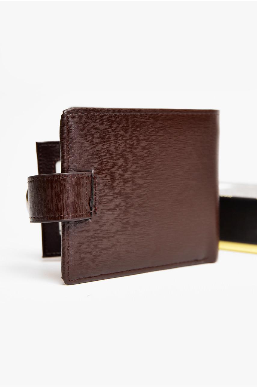 Кошелек мужской из экокожи коричневого цвета 208-14 198272