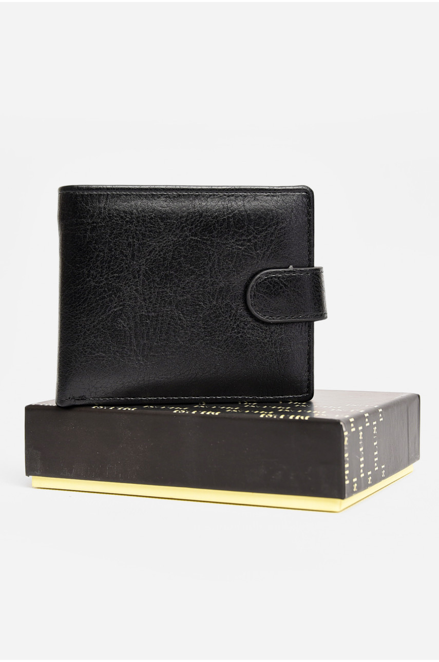 Кошелек мужской из экокожи черного цвета 208 198274
