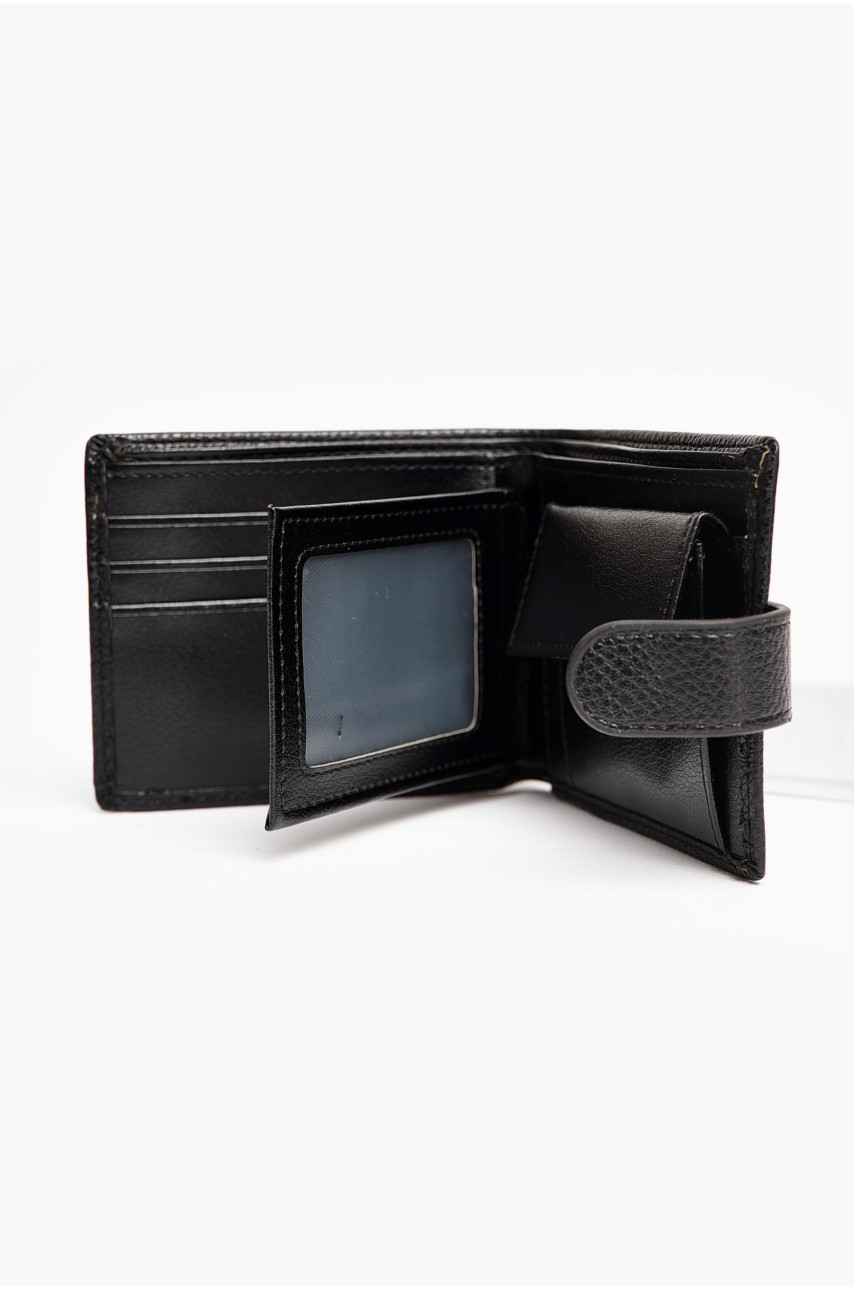 Гаманець чоловічий з екошкіри чорного кольору 208-2 198275 Гаманець чоловічий з екошкіри чорного кольору 208-2 198275