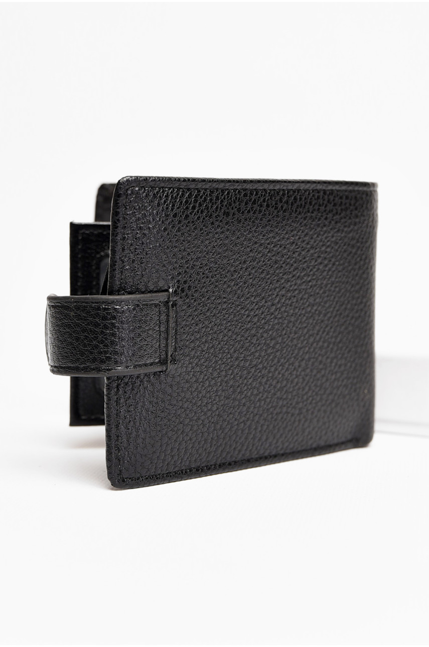 Гаманець чоловічий з екошкіри чорного кольору 208-2 198275 Гаманець чоловічий з екошкіри чорного кольору 208-2 198275
