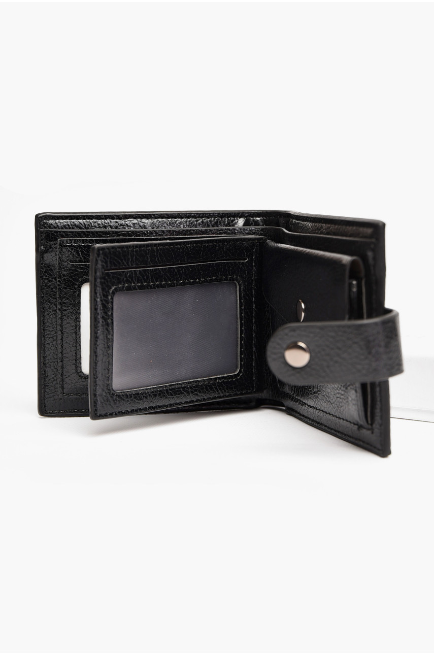 Кошелек мужской из экокожи черного цвета 636 198276