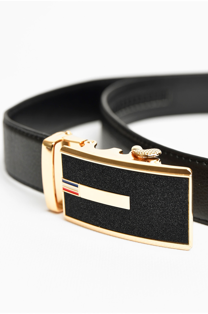 Ремінь чоловічий чорного кольору розмір 112*3,5 см 198282