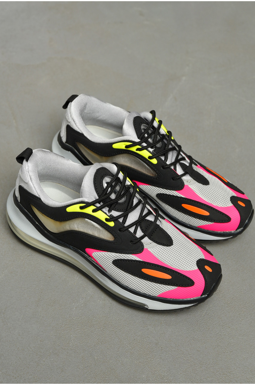 Кросівки жіночі сірого кольору на шнурівці 1371-103 198293 Кросівки жіночі сірого кольору на шнурівці 1371-103 198293