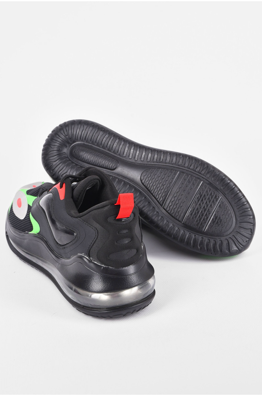 Кросівки чоловічі чорного кольору на шнурівці 1371-102 198295 Кросівки чоловічі чорного кольору на шнурівці 1371-102 198295